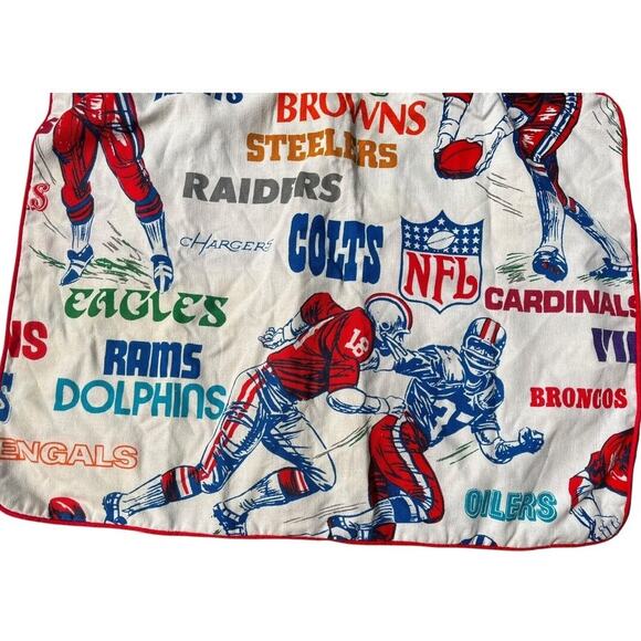 Vintage Sears 70s NFL Team Football Logos Pillow Sham | Standard - Picture 2 of 11